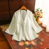 Song brocade silk top