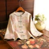 Song brocade silk top