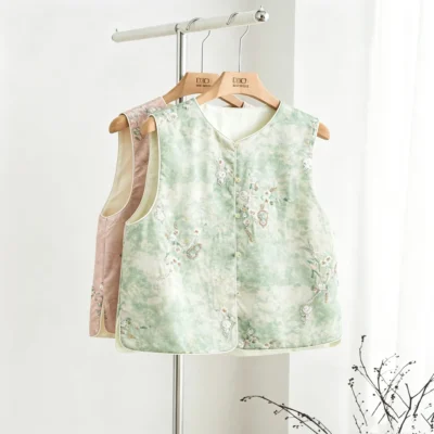 Song brocade silk top