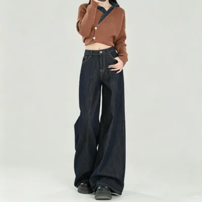 wide leg straight pants​