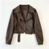 Cowhide leather jacket