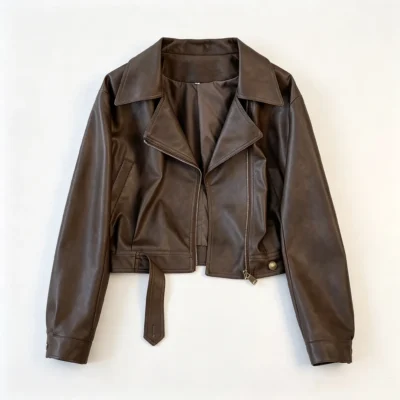 Cowhide leather jacket